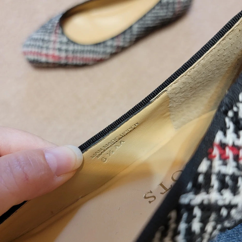 Talbots New Tweed Flats‎ Womens Size 6.5 Point Toe Business Casual Career